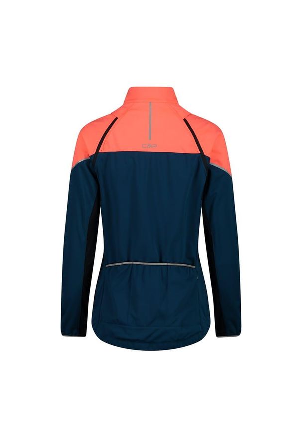 Bluza damska rowerowe CMP 31A2556. Typ kołnierza: kaptur. Kolor: niebieski. Materiał: softshell. Sport: turystyka piesza