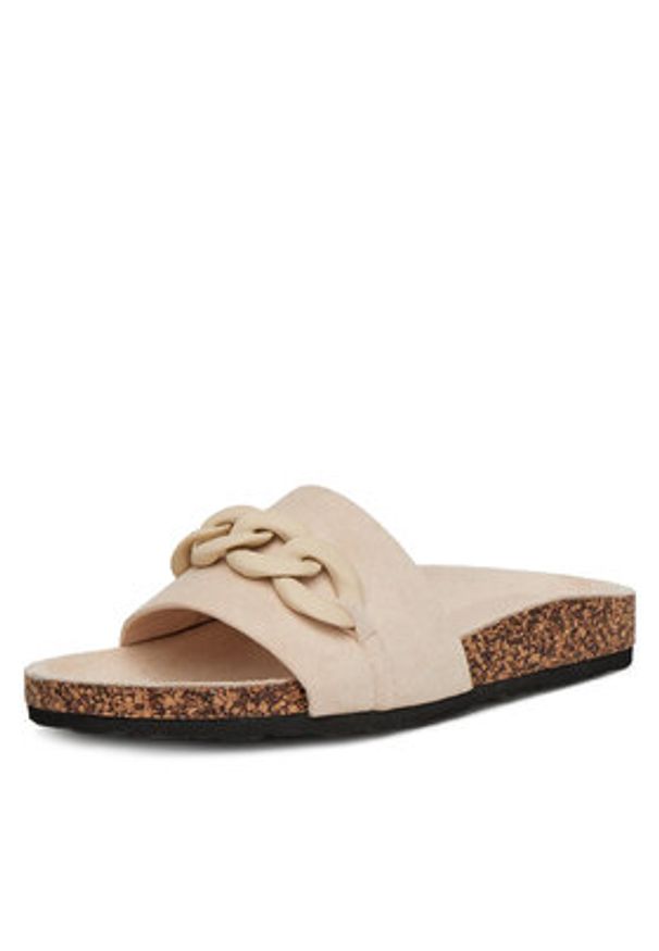 DeeZee Klapki S113 Beżowy. Kolor: beżowy. Materiał: materiał