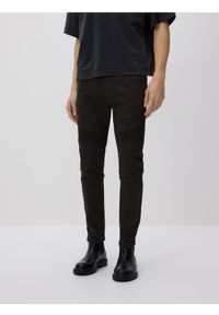 Reserved - Bawełniane spodnie skinny - ciemnoszary. Kolor: szary. Materiał: bawełna #1