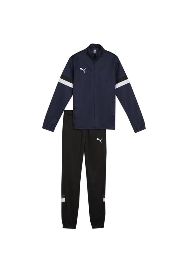 Puma - Dres Dziecięcy/dziecięcy Team Rise. Okazja: na uczelnię. Kolor: niebieski, wielokolorowy, czarny. Materiał: dresówka