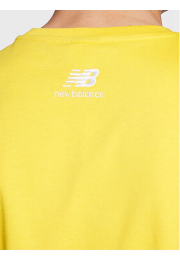 New Balance T-Shirt MT23502 Żółty Relaxed Fit. Kolor: żółty. Materiał: bawełna