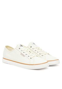 Calvin Klein Jeans Tenisówki Ess Vulc Low Mg Cv YM0YM01301 Beżowy. Kolor: beżowy. Materiał: materiał