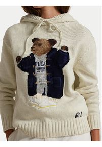 Polo Ralph Lauren Sweter 211972802001 Beżowy Relaxed Fit. Typ kołnierza: polo. Kolor: beżowy. Materiał: bawełna #5