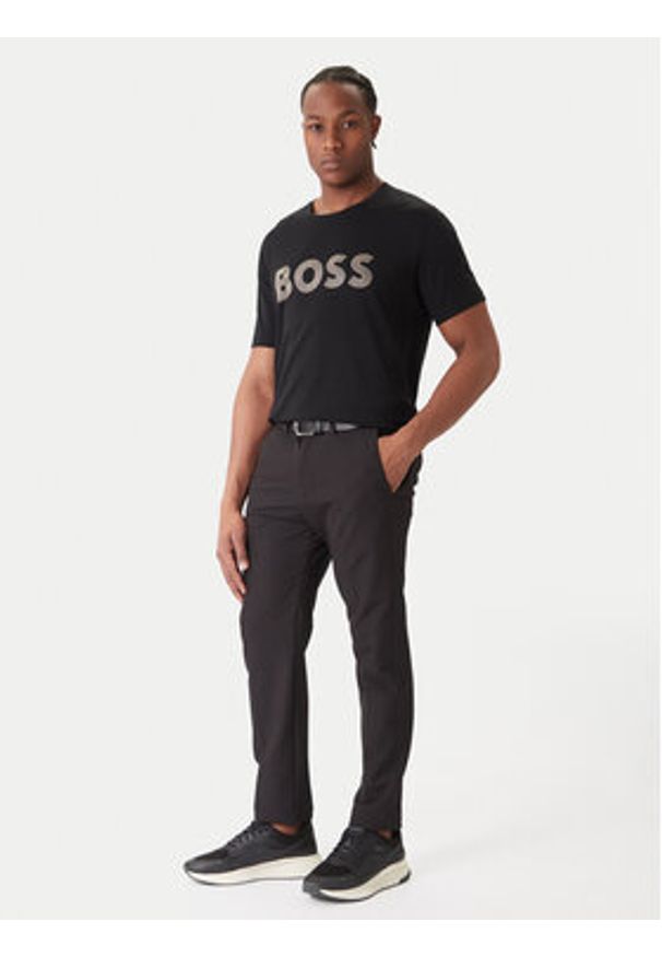 BOSS T-Shirt Logo Future 50543796 Czarny Regular Fit. Kolor: czarny. Materiał: bawełna