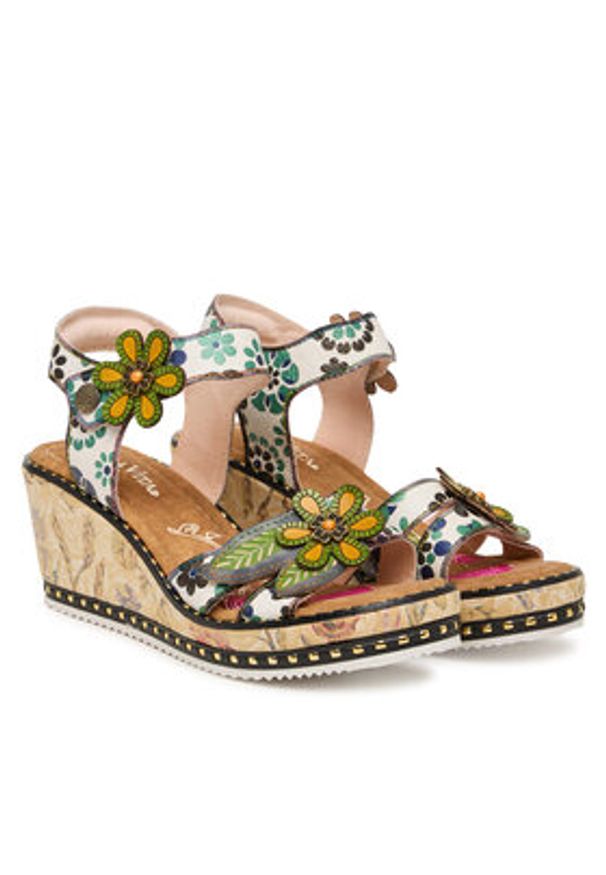 Laura Vita Sandały Ballon 08 Kolorowy. Materiał: skóra. Wzór: kolorowy