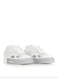 DOLCE & GABBANA - Białe sneakersy z transparentną podeszwą. Kolor: biały
