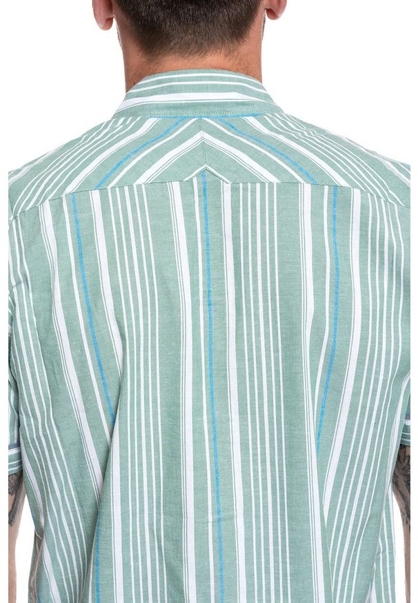 Mustang - MĘSKA KOSZULA MATERIAŁOWA MUSTANG COLLIN BASIC STRIPE 1009578 11742. Materiał: materiał