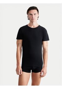 Sloggi Podkoszulek 10222373 Czarny Slim Fit. Kolor: czarny. Materiał: bawełna