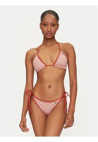 Lacoste Góra od bikini MF9588 Pomarańczowy. Kolor: pomarańczowy. Materiał: syntetyk