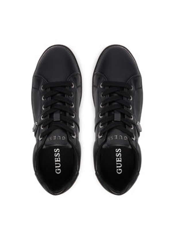 Guess Sneakersy FLFBTZ ELE12 Czarny. Kolor: czarny. Materiał: skóra