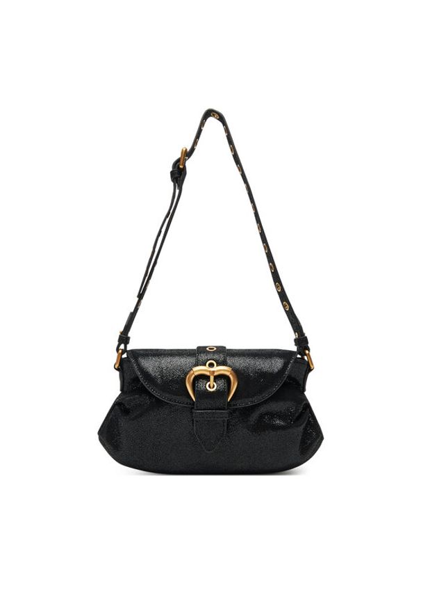 Pinko - PINKO Torebka Jolene Shoulder Mini PE 25 PLTT 102802 A27K Czarny. Kolor: czarny. Materiał: skórzane, zamszowe