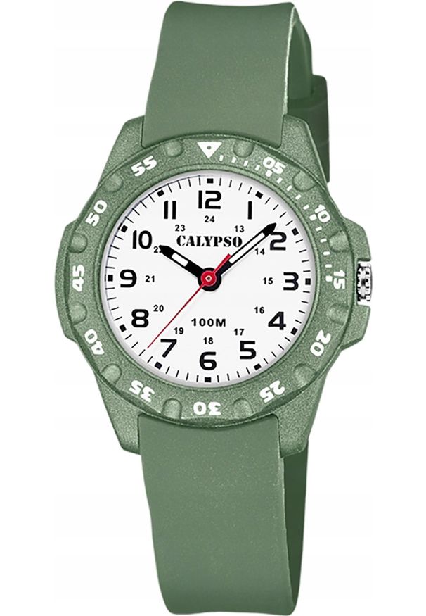 Calypso Zegarek dla dzieci Calypso K5821-2 zielony pasek. Kolor: zielony