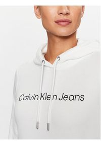 Calvin Klein Jeans Bluza J20J220254 Biały Regular Fit. Kolor: biały. Materiał: bawełna