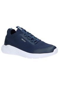 Buty juniorskie Geox Sprintye. Kolor: niebieski. Materiał: tkanina. Sport: turystyka piesza