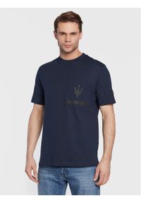 North Sails T-Shirt MASERATI 452311 Granatowy Regular Fit. Kolor: niebieski. Materiał: bawełna