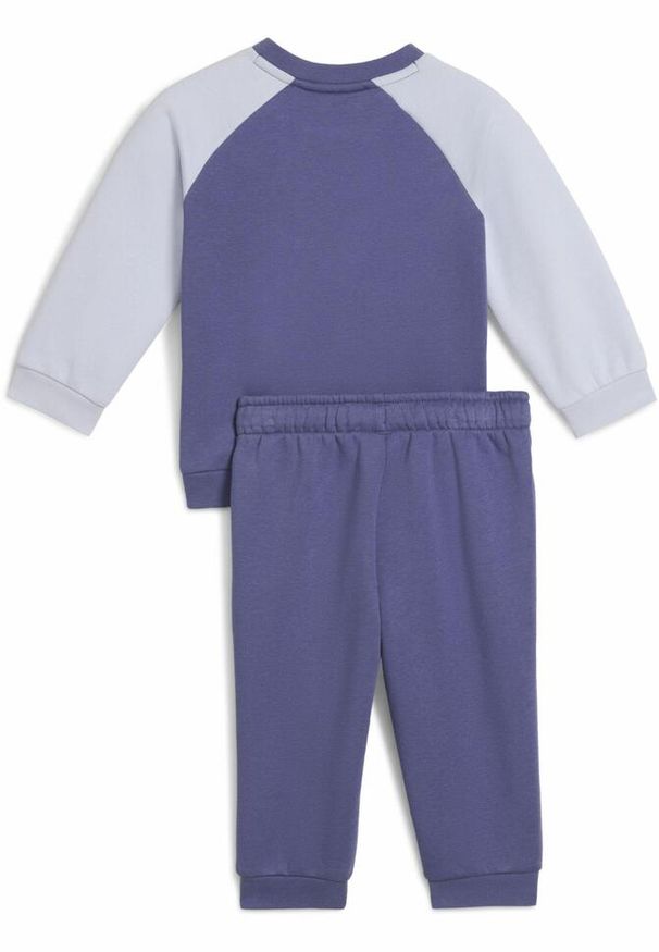 Puma - Zestaw dla małych dzieci Minicats Essentials z raglanową bluzą PUMA. Kolor: niebieski. Materiał: guma, prążkowany. Wzór: nadruk