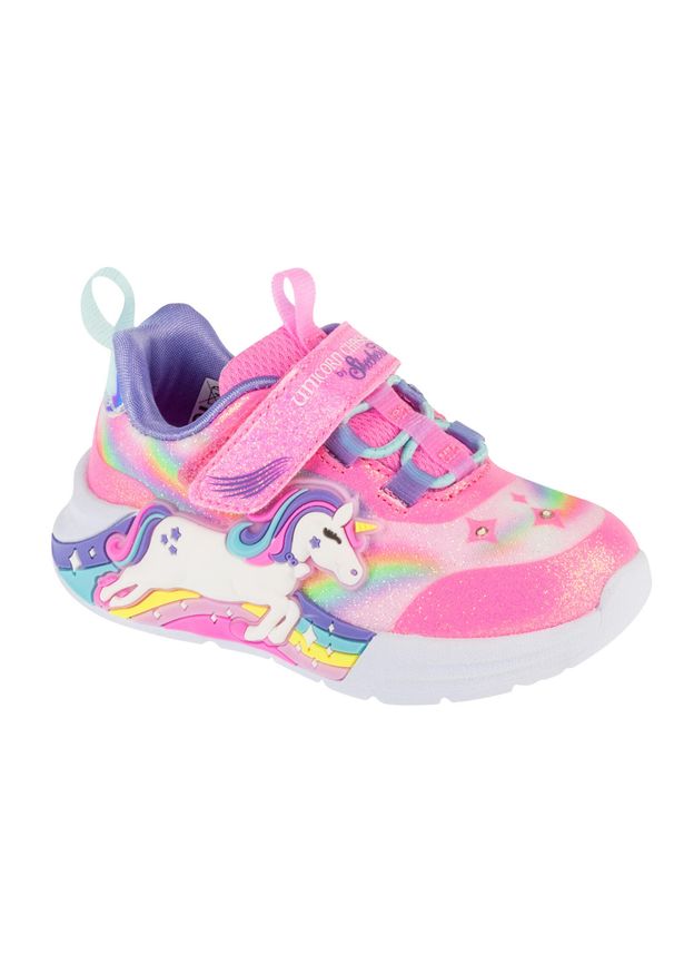 skechers - Buty sportowe Sneakersy dziewczęce, Unicorn Chaser. Kolor: różowy. Sport: turystyka piesza