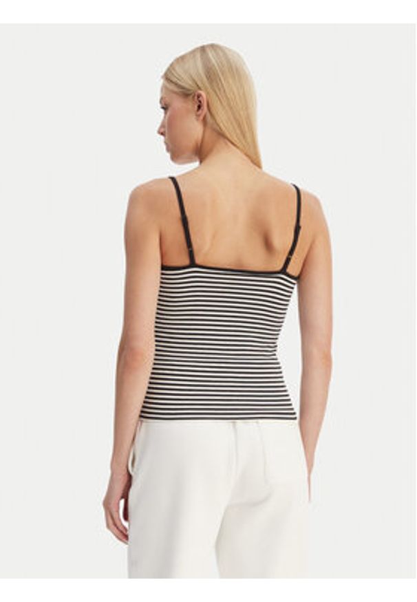 Tommy Jeans Top Essential DW0DW20675 Czarny Slim Fit. Kolor: czarny. Materiał: bawełna