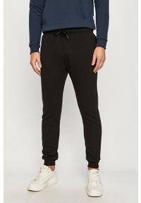 Only & Sons Spodnie męskie kolor czarny gładkie. Kolor: czarny. Wzór: gładki