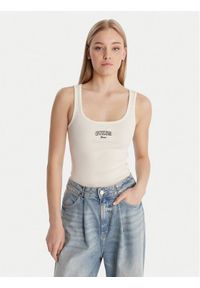 Guess Jeans Top W6RP20 KA0H1 Écru Slim Fit. Materiał: bawełna #1