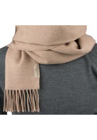 Wełniany Szalik Męski - V. Fraas - Jasny Karmel. Kolor: brązowy, wielokolorowy, beżowy. Materiał: wełna. Sezon: lato, zima. Styl: elegancki, klasyczny