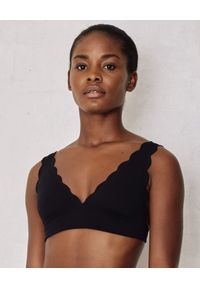 MARYSIA SWIM - Czarny top od bikini Santa Clara. Kolor: czarny. Materiał: tkanina