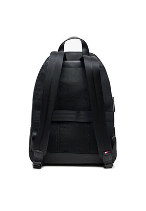 TOMMY HILFIGER - Tommy Hilfiger Plecak Th Business Leather Backpack AM0AM13213 Czarny. Kolor: czarny. Materiał: skóra