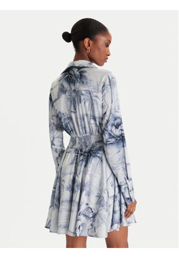 Guess Sukienka koktajlowa W5YK00 WF1T2 Niebieski Regular Fit. Kolor: niebieski. Materiał: syntetyk. Styl: wizytowy