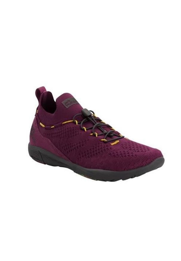 Buty do chodzenia damskie Jack Wolfskin Spirit Knit Low. Kolor: czerwony. Materiał: materiał, syntetyk. Szerokość cholewki: normalna. Sport: turystyka piesza