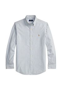 Polo Ralph Lauren Koszula 710953704501 Błękitny Custom Fit. Typ kołnierza: polo. Kolor: niebieski. Materiał: bawełna #3