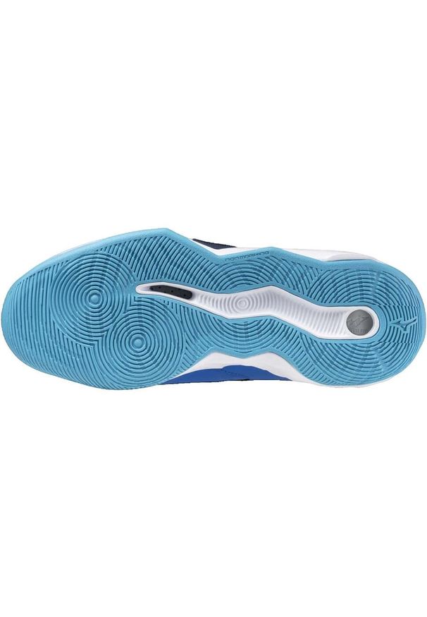 Buty halowe Mizuno Wave Dimension. Kolor: biały, niebieski, wielokolorowy. Model: Mizuno Wave. Sport: siatkówka