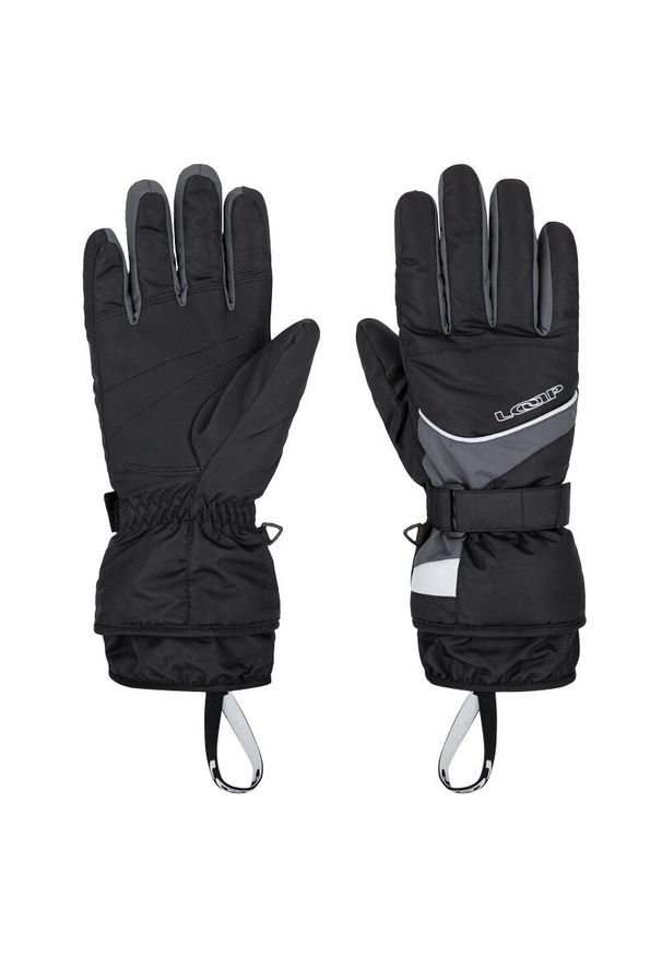 GLOMEX - Rękawice zimowe Loaf Rokos L – wodoodporne, ocieplane. Kolor: szary, wielokolorowy. Sezon: zima. Sport: narciarstwo