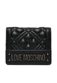 Love Moschino - LOVE MOSCHINO Mały Portfel Damski JC5601PP1ILA000A Czarny. Kolor: czarny. Materiał: skóra #1