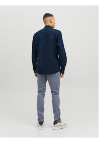 Jack & Jones - Jack&Jones Koszula 12182486 Granatowy Slim Fit. Kolor: niebieski. Materiał: bawełna