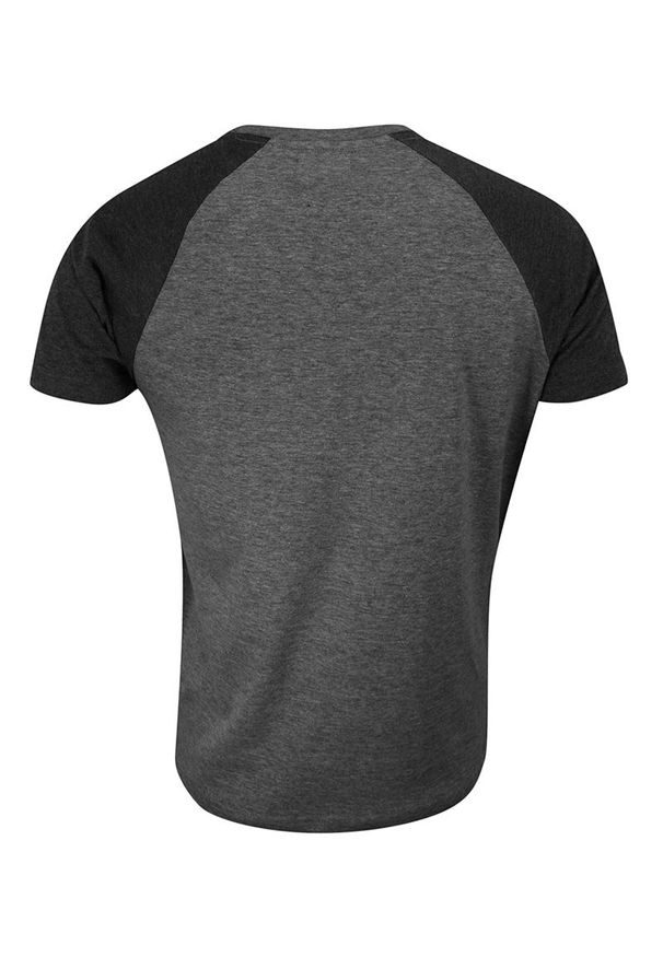 Brave Soul - T-shirt Popielato-Czarny Bawełniany, Krótki Rękaw Raglanowy, Dwukolorowy, Męski -BRAVE SOUL. Okazja: na co dzień. Kolor: czarny, wielokolorowy, szary. Materiał: bawełna, poliester. Długość rękawa: krótki rękaw. Długość: krótkie. Sezon: lato, wiosna. Styl: casual