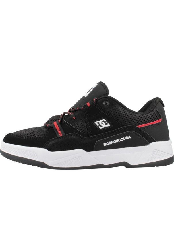 DC Shoes - Buty do chodzenia męskie DC Construct. Zapięcie: sznurówki. Kolor: czarny, biały, wielokolorowy. Materiał: syntetyk, tkanina, materiał. Szerokość cholewki: normalna