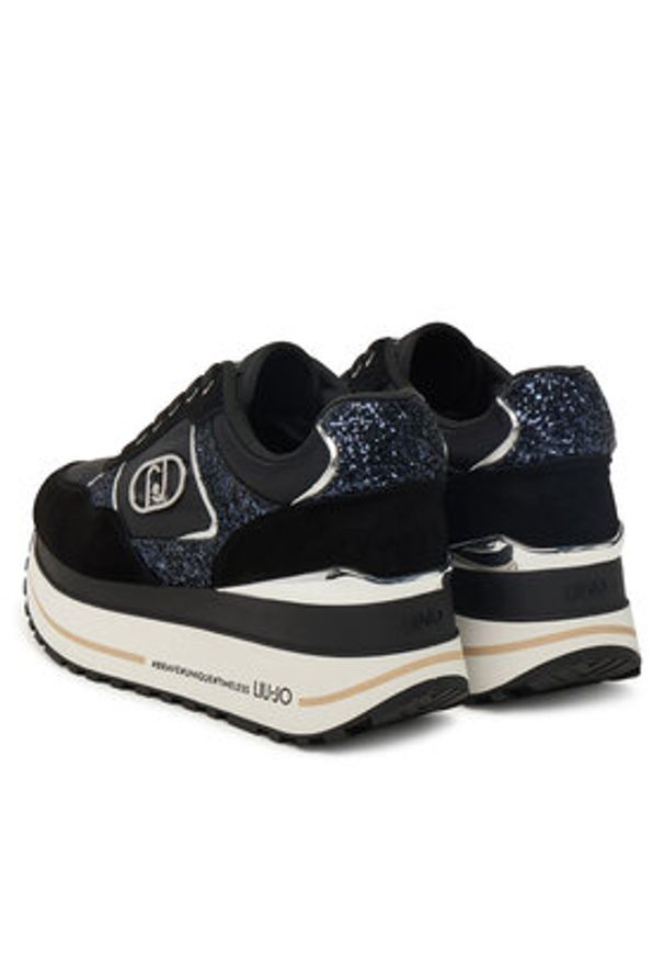 Liu Jo Sneakersy Plus 01 BF5011 PX078 Czarny. Kolor: czarny. Materiał: skóra, zamsz
