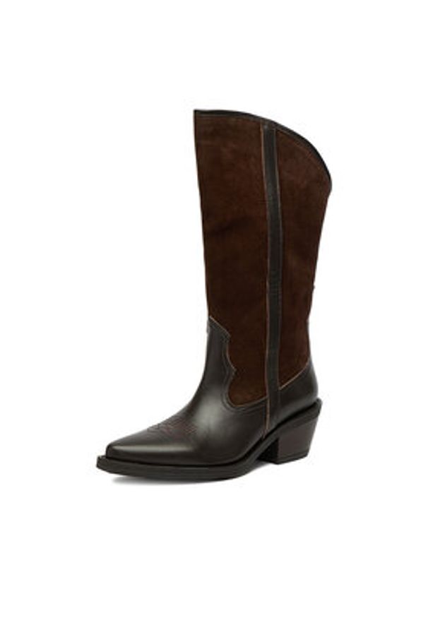 Badura Kowbojki EO-BAYLOR-07101 Brązowy. Kolor: brązowy. Materiał: zamsz, skóra