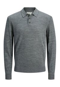 Jack & Jones - Jack&Jones Sweter Merino 12281757 Szary Regular Fit. Kolor: szary. Materiał: wełna #5