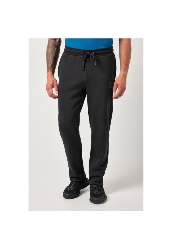 JAY-PI - Męska Spodnie treningowe fitness dzianina dresowa krój basic do rozm. 7XL. Kolekcja: plus size. Kolor: czarny. Materiał: bawełna, poliester, materiał. Sport: fitness