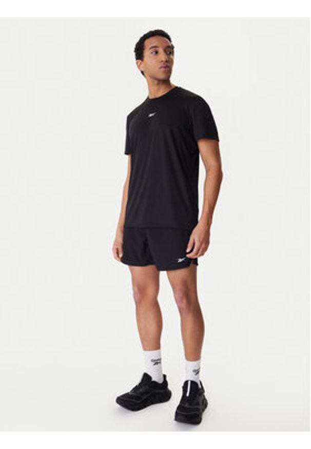 Reebok Szorty sportowe RK25603CCM Czarny Regular Fit. Kolor: czarny. Materiał: syntetyk