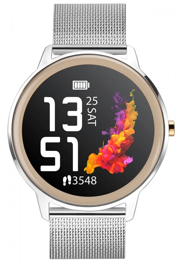 Smartwatch damski Sekonda 40387 srebrny bransoleta. Rodzaj zegarka: smartwatch. Kolor: srebrny
