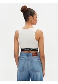 Replay Top W3782C.000.23687P Écru Slim Fit. Materiał: bawełna #4