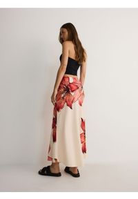 Reserved - Spódnica z wiskozy i lnu - wielobarwny. Materiał: wiskoza, len #1