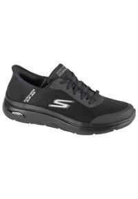 skechers - Buty sportowe męskie, Slip-ins: Arch Fit 2.0 - Simplicity 2. Kolor: czarny. Materiał: syntetyk, materiał. Szerokość cholewki: normalna. Sport: turystyka piesza