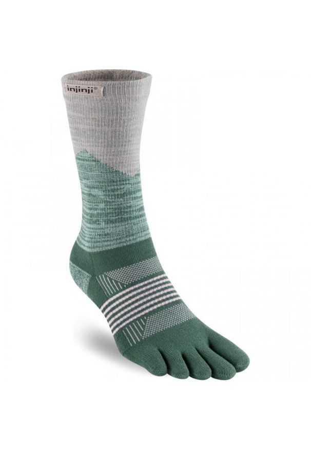 Skarpetki damskie Injinji Midweight Crew. Kolor: zielony