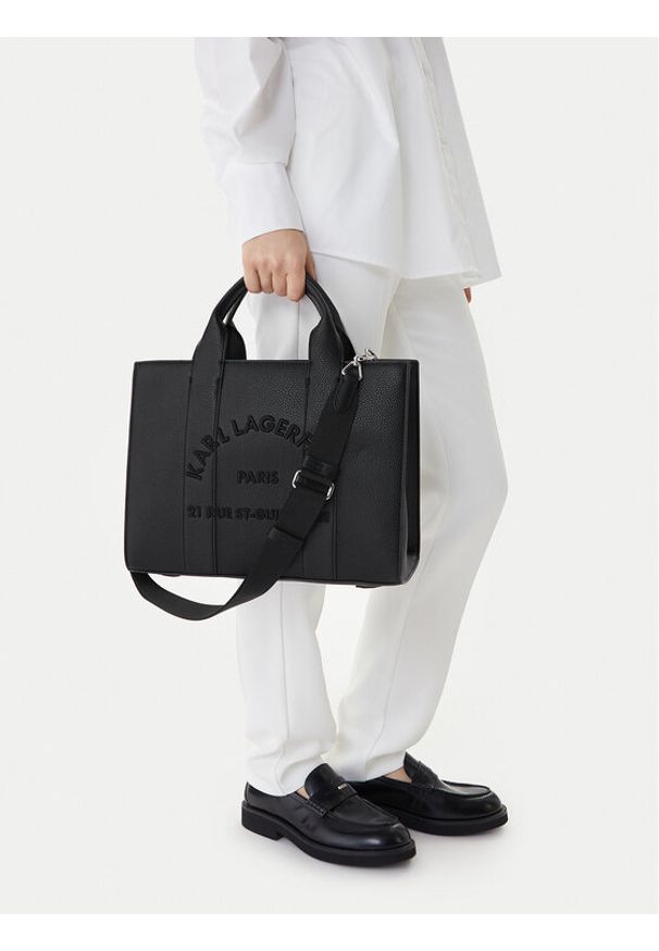 Karl Lagerfeld - KARL LAGERFELD Torebka B1W30041 Czarny. Kolor: czarny. Materiał: skórzane