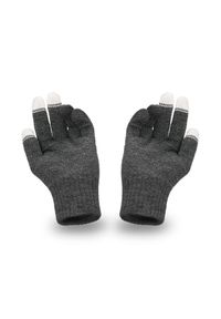 Rękawiczki męskie PaMaMi - Ciemnoszara mulina. Kolor: szary. Materiał: akryl. Sezon: zima #2