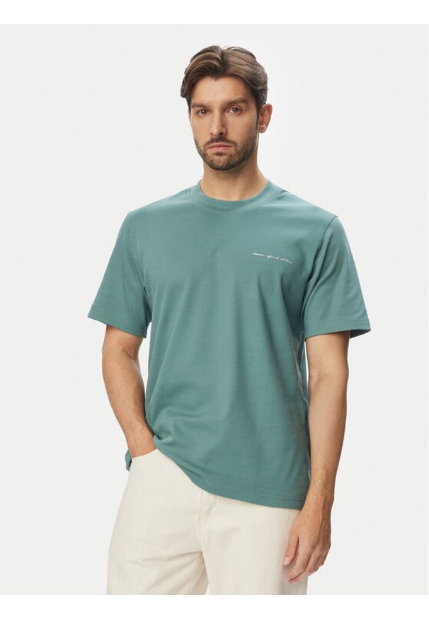 Jack & Jones T-Shirt Blaowen Ss 12292397 Zielony Regular Fit. Kolor: zielony. Materiał: bawełna