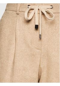 Peserico Easy Spodnie materiałowe M04860 08585 Beżowy Regular Fit. Kolor: beżowy. Materiał: materiał, wełna